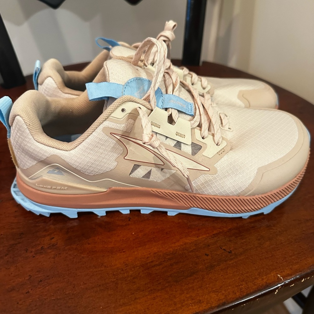 Altra Women's Trail Running Shoes - Cream and Blue